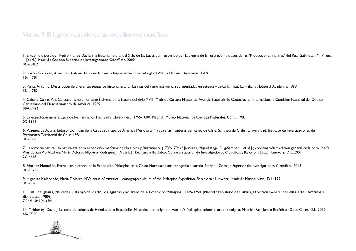 Cartel explicativo sobre el legado recibido de las expediciones científicas (a)