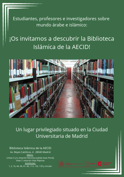 Cartel promocional de la Biblioteca Islámica