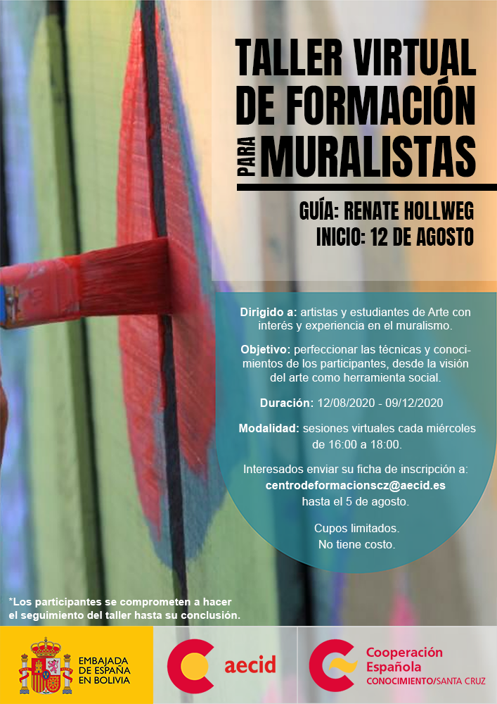 Taller muralismo CFCE Santa Cruz - Renate 2020
